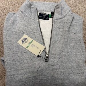 Dockers Men's Light Gray Zip-Up Sweater